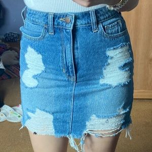 Hollister jean skirt